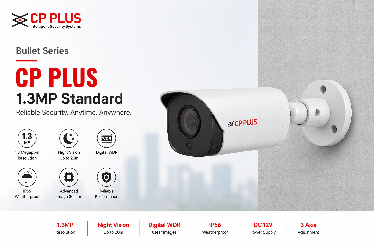 Bullet CP PLUS 1.3MP Standard
