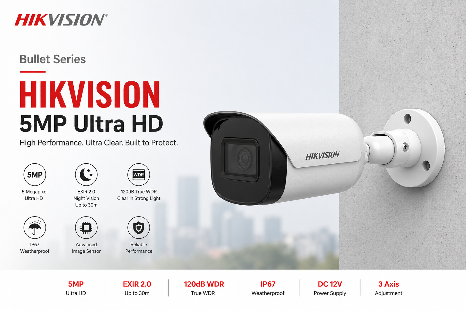 Bullet Hikvision 5MP Ultra HD