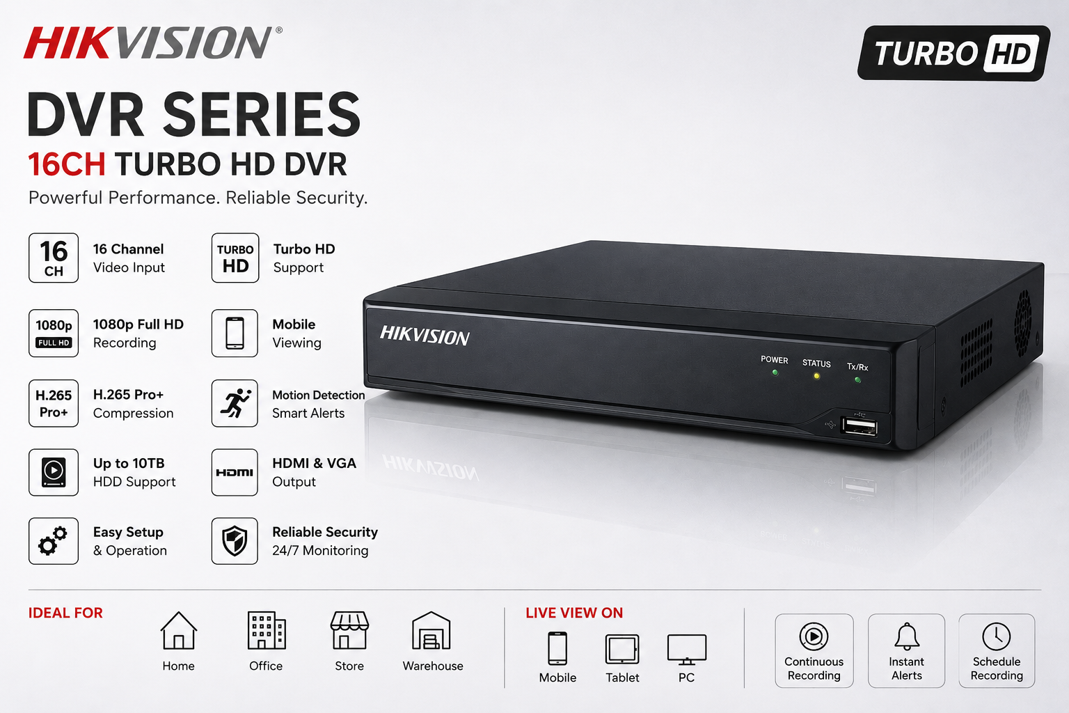 DVR Hikvision 16CH Turbo
